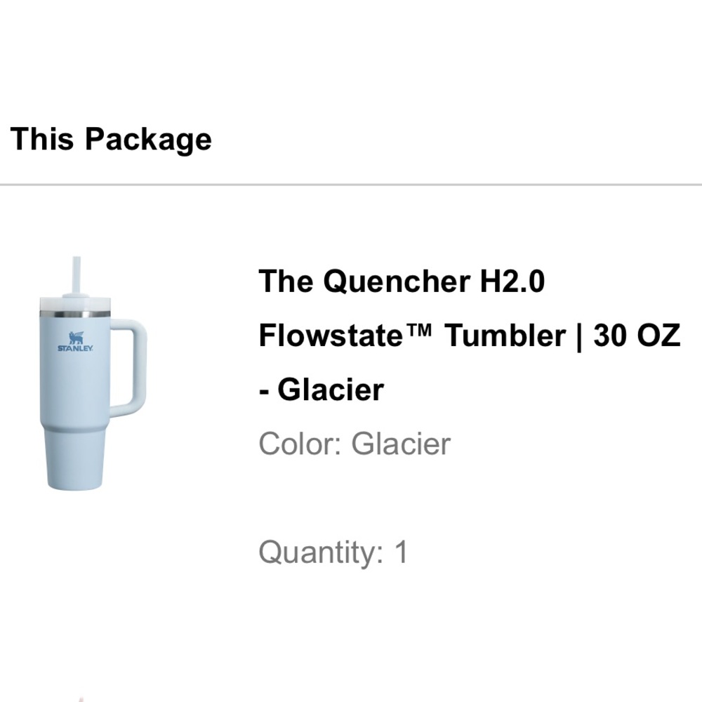 🆕 Stanley 30oz Quencher H2.0 Tumbler in Glacier - Picture 10 of 10